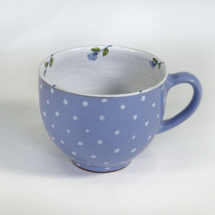 Tasse – bauchig, blau, mit Punkten, ca. 300 ml